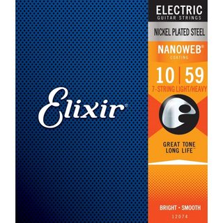 Elixirエリクサー 12074 NANOWEB 7-String Light/Heavy 10-59 7弦 エレキギター弦