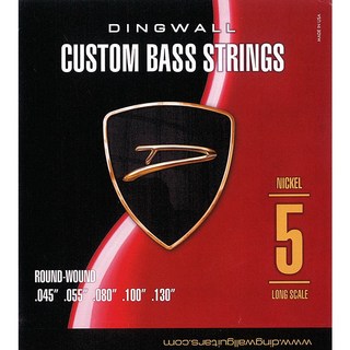 DINGWALL CUSTOM BASS STRINGS [NICKEL 5ST] SET ROUND-WOUND .045-.130