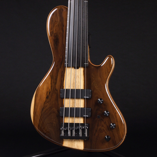 Sadowsky Custom Shop 24-Fret Single Cut Bass Fretless 5st Brazillian Rosewood Top Natural Transparent High Po