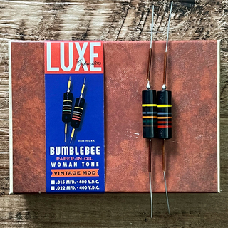Luxe Woman Tone Capacitor Kit: Oil-Filled .022mF & .015mF Bumblebee 