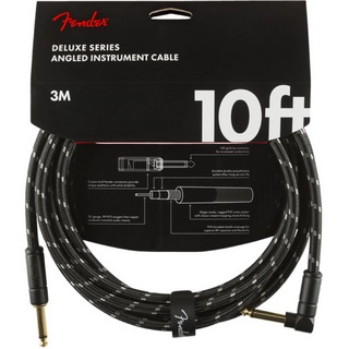 Fender フェンダー Deluxe Series Instrument Cables SL 10' Black Tweed ギターケーブル