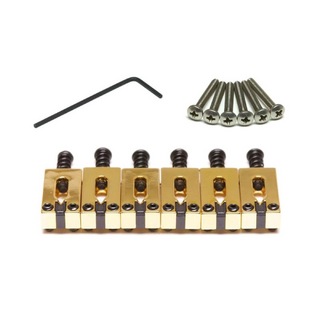 Graph TechPG-8000-0G STRING SAVER CLASSICS FOR STRAT ＆ TELE 2 1/16” SPACING GOLD ブリッジサドル