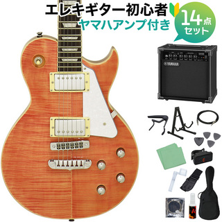 Aria Pro II PE-AE200 MP エレキギター初心者14点セット【ヤマハアンプ付き】 レスポールタイプ ミスティーピンク