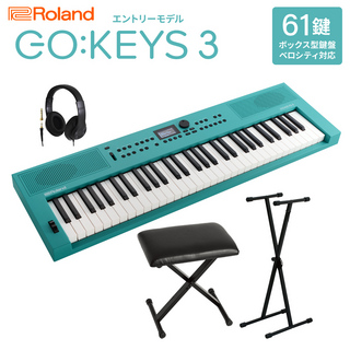 RolandGO:KEYS3 TQ ポータブルキーボード 61鍵盤 ヘッドホン・Xスタンド・ Xイスセット