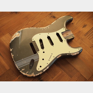 MJT Stratocaster Body "JM Stripe"- Extra Light Alder - Cypress Mica - Heavy Relic