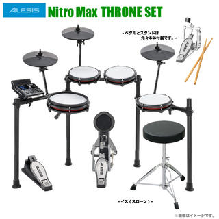 ALESIS Nitro Max Kit [ ドラム椅子付き ]【お手入れセットプレゼント!! ローン分割手数料0%(12回迄)】