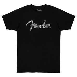 Fenderフェンダー Spaghetti Wavy Checker Logo Tee Black XXLサイズ Tシャツ