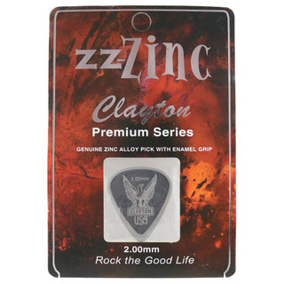 CLAYTONクレイトン ZZ200/1 ZZ-Zinc 2.0mm スタンダード ギターピック 1枚