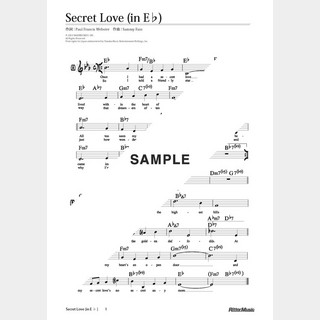楽譜 Secret Love（in E♭／原曲キー）