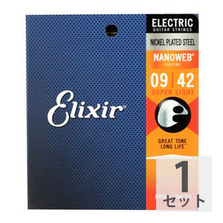Elixirエリクサー 12002 NANOWEB Super Light 09-42 エレキギター弦
