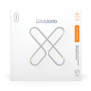 D'Addario 【3セットパック】ダダリオ XSABR1047-3P Extra Light 10-47 アコギ弦 コーティング 80/20ブロンズ