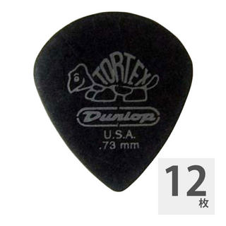 Jim Dunlop 482 Tortex Pitch Black Jazz III 0.73mm ギターピック×12枚