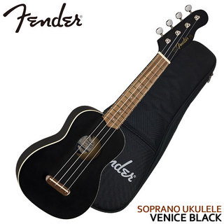 Fender ソプラノウクレレ VENICE SOPRANO UKULELE BLACK ブラック ヴェニス フェンダー