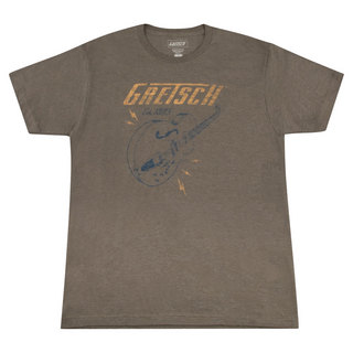 Gretsch グレッチ Lightning Bolt T-Shirt Brown Sサイズ 半袖 Tシャツ