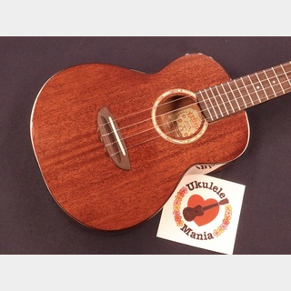 aNueNueaNN-AMM2 Solid African Mahogany Gloss Concert with Paua Shell Rosette Ukulele #5313