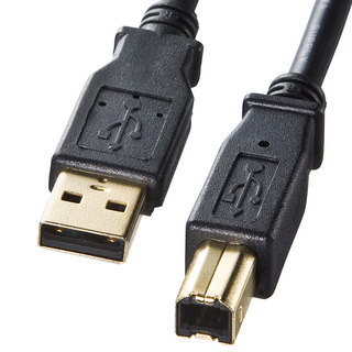 Sanwa SupplyKU20-1BKHK USB2.0ケーブル（1m・ブラック）
