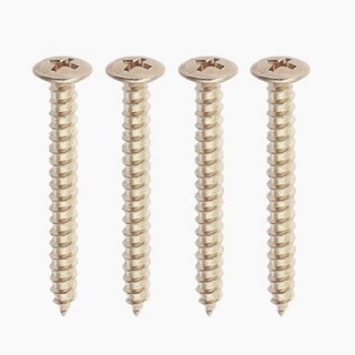 ALLPARTS PACK OF 4 NICKEL NECKPLATE SCREWS/GS-0005-001【お取り寄せ商品】