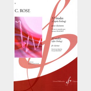 Billaudot【クラリネット教則本】 Rose,C / 32 Etudes 〈 ローズ / 32の練習曲 〉