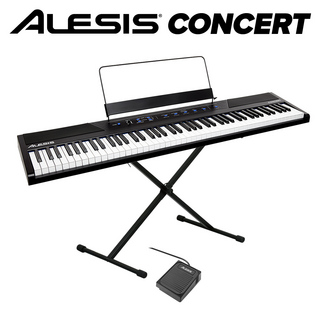 ALESIS Concert スタンドセット 電子ピアノ フルサイズ・セミウェイト88鍵盤 【Recital上位機種】