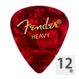 Fender フェンダー 351 Shape Premium Picks Heavy Red Moto ギターピック 12枚入り