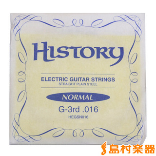 HISTORY HEGSN016 エレキギター弦 G-3rd .016 【バラ弦1本】