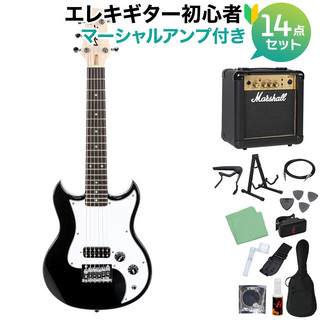 VOXSDC-1 MINI BK ミニエレキギター初心者14点セット 【マーシャルアンプ付き】