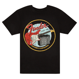 Fenderフェンダー 1946 Guitars & Amplifiers T-Shirt Vintage Black XL Tシャツ 半袖