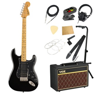 Squier by FenderClassic Vibe '70s Stratocaster HSS BLK MN エレキギター VOXアンプ付き 入門11点 初心者セット