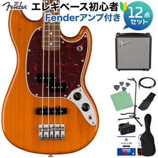 Fender Player Mustang Bass PJ Aged Natural ベース 初心者12点セット