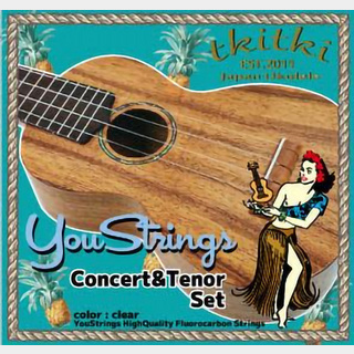 tkitki ukulele You Strings YS-02CT ウクレレ弦 コンサ－トウクレレ・テナーウクレレ兼用
