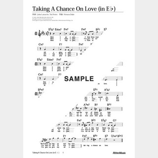 楽譜Taking A Chance On Love（移調バージョン in E♭）