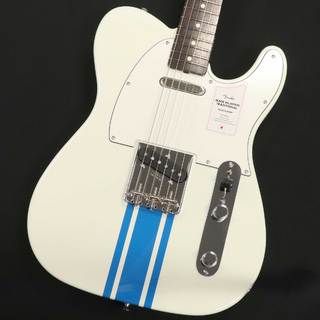 Fender2023 Collection Made in Japan Traditional 60s Telecaster, Olympic White with Blue Competition Stripe