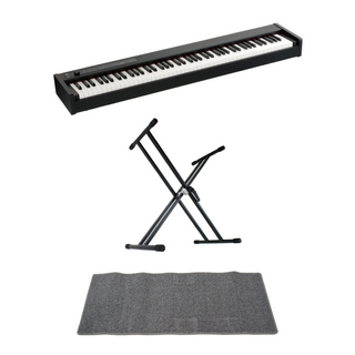 KORG コルグ D1 DIGITAL PIANO 電子ピアノ X型スタンド ピアノマット(グレイ)付きセット