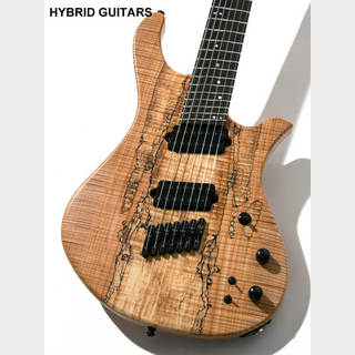 Overload Custom Guitars Rea7 Spalted Maple Natural 