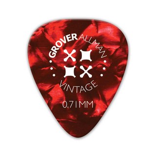 Grover Allman Vintage Celluloid Pro Picks 0.71mm [Red] ｘ10枚セット