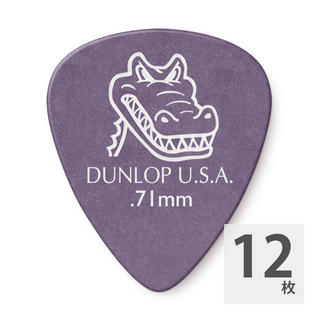 Jim Dunlop417R GATOR GRIP STD PURPLE 0.71 ギターピック×12枚