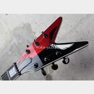 DEAN USA Custom Shop Michael - Schenker  / Yin -Yang Flying V / Black & Red Sparkle 