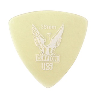 CLAYTON Ultem Gold 0.38mm 丸肩トライアングル ギターピック×36枚
