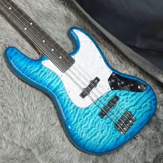Fender 2024 Collection Made in Japan Hybrid II Jazz Bass RW Quilt Aquamarine