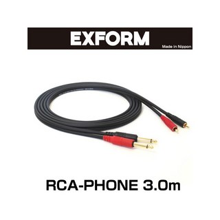 EXFORM STUDIO TWIN CABLE 2RP-3M-BLK (RCA-PHONE 1ペア) 3.0m