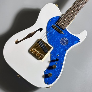 momose【現物画像】 MT-Hollow Ash/R エレキギター 白 ブルーパールピックガード シンラインタイプ 【限定ショッ