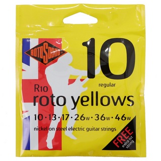 ROTOSOUND R10 Roto Yellows NICKEL REGULAR 10-46 エレキギター弦×3セット