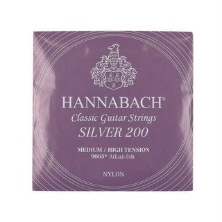 HANNABACH ハナバッハ Silver200 9005MEDIUM/HIGH 5弦 ミディアムハイテンション バラ弦 クラシックギター弦×3セット