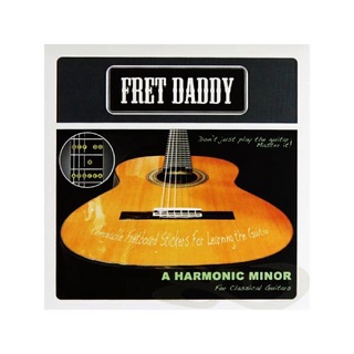 Fret Daddyスケール教則シール ハーモニックマイナースケール（Aスケール） クラシックギター用