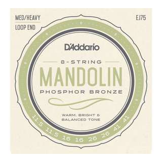 D'Addario ダダリオ EJ75 Mandolin Strings Phosphor Bronze Medium/Heavy 11.5-41 マンドリン弦