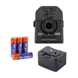 ZOOMQ2n-4K Handy Video Recorder ＆ バッテリーケース 電池セット