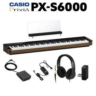 Casio PX-S6000 BK ブラック 電子ピアノ 88鍵盤 ヘッドホンセット 【WEBSHOP限定】