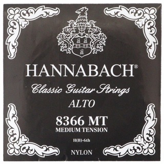 HANNABACH Alto 8366MT BLACK ミディアムテンション 6弦用 バラ弦 クラシックギター弦