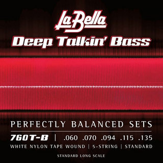 La Bellaラベラ 760T-B White Nylon Tape Wound 60-135 5弦エレキベース弦