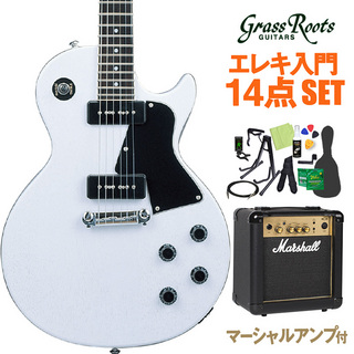 GrassRootsG-LS-57 BLD エレキギター初心者14点セット【マーシャルアンプ付き】 レスポールスペシャル ブロンド